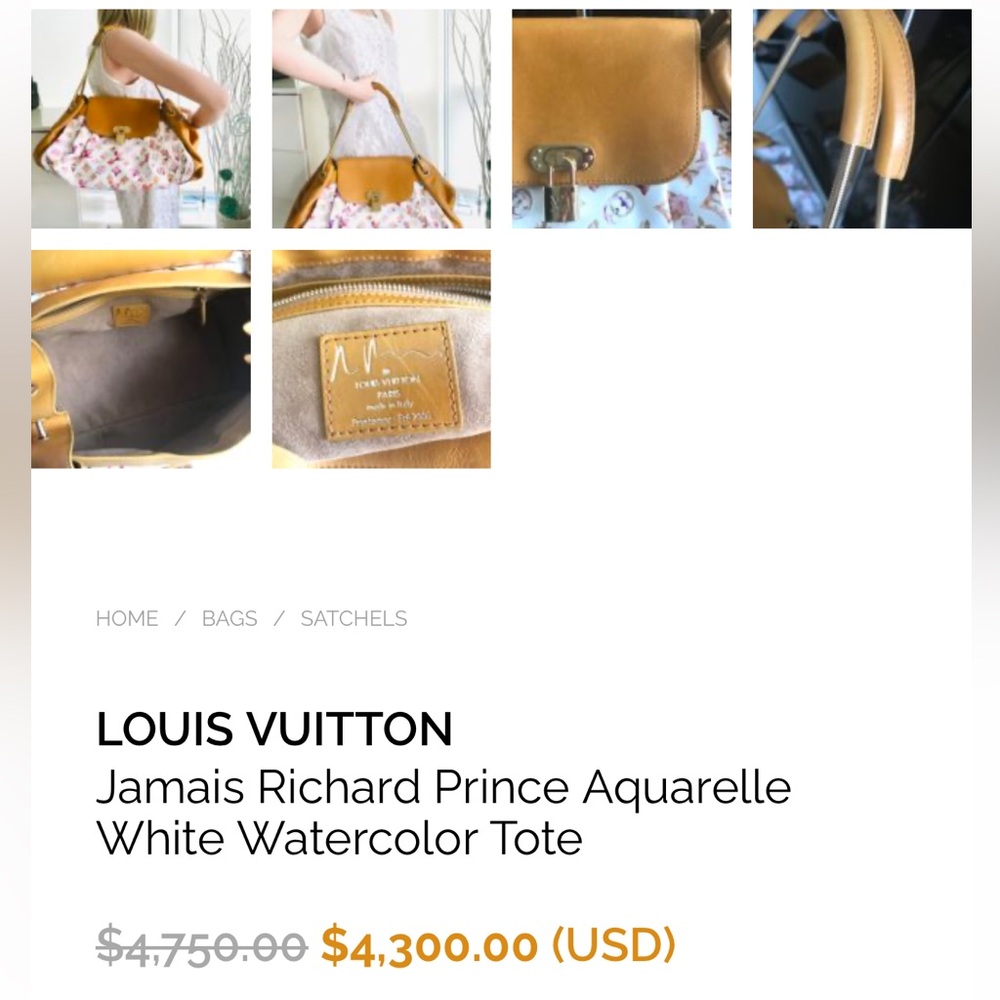 LOUIS VUITTON Jamais Richard Prince Aquarelle Watercolor Tote - COA & Dust Bag - Picture 15 of 16